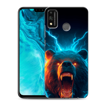 Силиконовый чехол на Huawei Honor 9X Lite с принтом Медведь