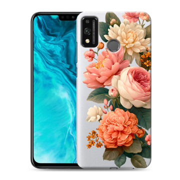 Силиконовый чехол на Huawei Honor 9X Lite с принтом цветы