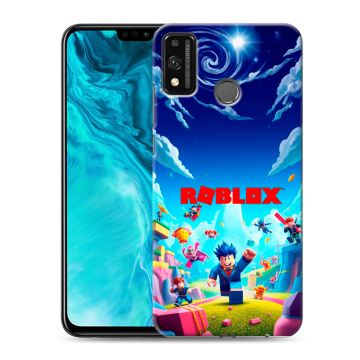 Силиконовый чехол на Huawei Honor 9X Lite с принтом Roblox Роблокс