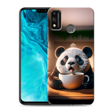 Силиконовый чехол на Huawei Honor 9X Lite с принтом смешная панда