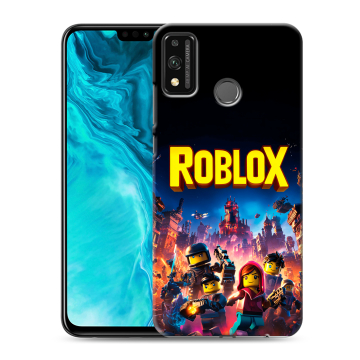 Силиконовый чехол на Huawei Honor 9X Lite с принтом Roblox Роблокс