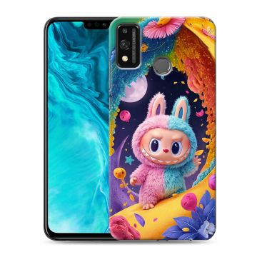 Силиконовый чехол на Huawei Honor 9X Lite с принтом Labubu Лабубу