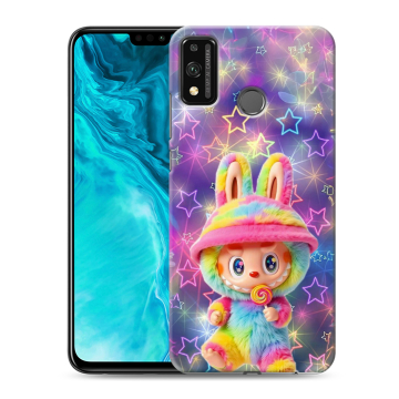 Силиконовый чехол на Huawei Honor 9X Lite с принтом Labubu Лабубу