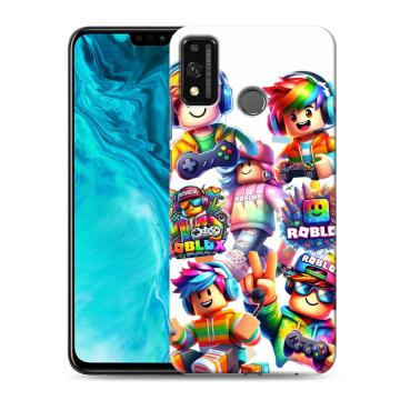 Силиконовый чехол на Huawei Honor 9X Lite с принтом Roblox Роблокс