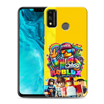 Силиконовый чехол на Huawei Honor 9X Lite с принтом Roblox Роблокс