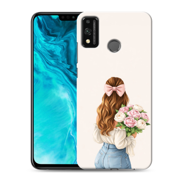 Силиконовый чехол на Huawei Honor 9X Lite с принтом женский