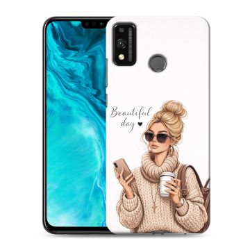 Силиконовый чехол на Huawei Honor 9X Lite с принтом женский