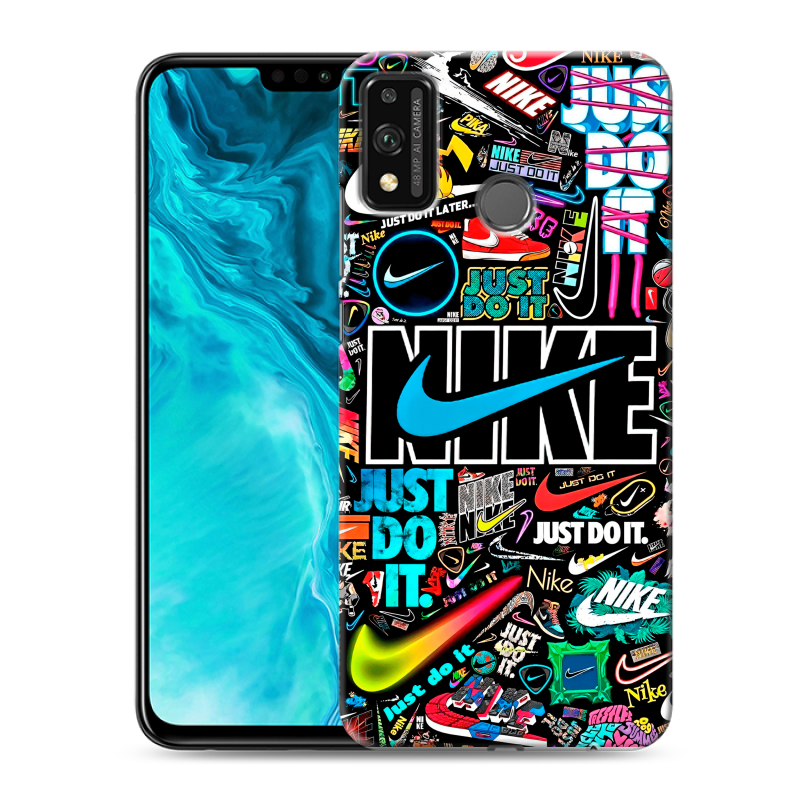 Силиконовый чехол на Huawei Honor 9X Lite с принтом найк nike черный Силиконовый чехол на Huawei Honor 9X Lite с принтом найк nike черный