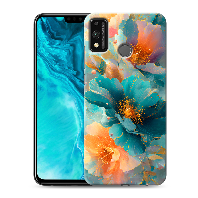 Силиконовый чехол на Huawei Honor 9X Lite с принтом Цветы Силиконовый чехол на Huawei Honor 9X Lite с принтом Цветы