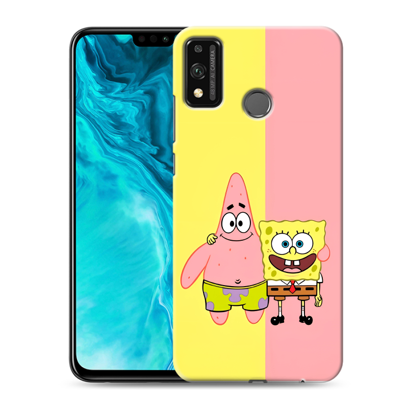 Силиконовый чехол на Huawei Honor 9X Lite с принтом Спанч боб Спанчбоб Силиконовый чехол на Huawei Honor 9X Lite с принтом Спанч боб Спанчбоб