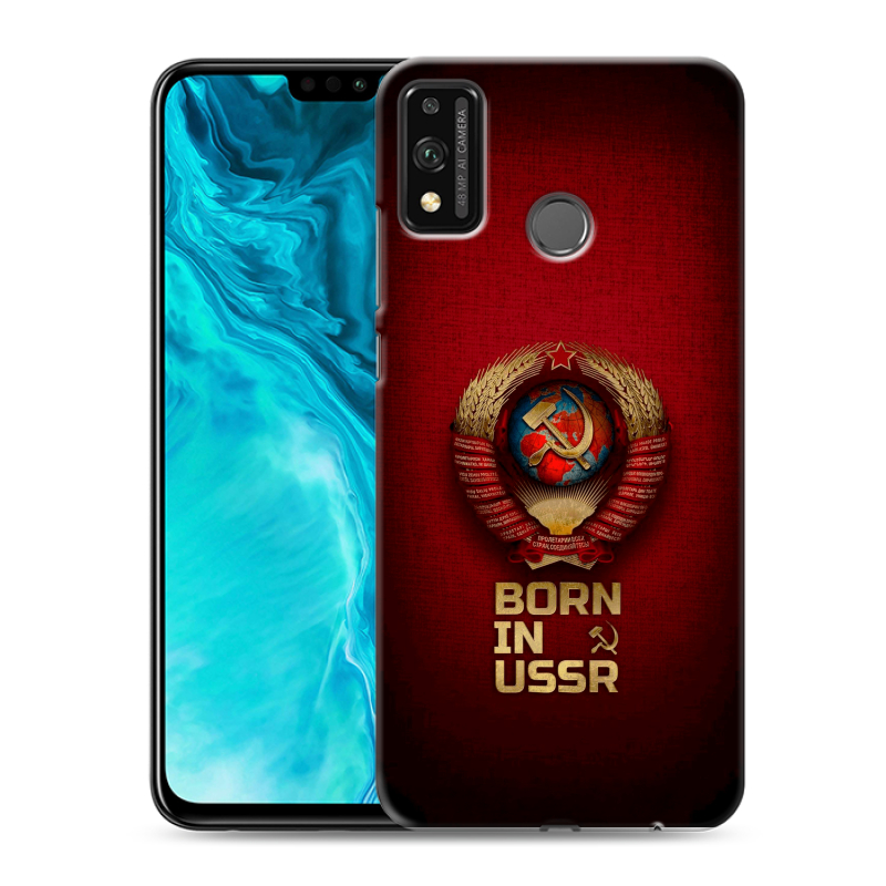 Силиконовый чехол на Huawei Honor 9X Lite с принтом Флаг Герб СССР Силиконовый чехол на Huawei Honor 9X Lite с принтом Флаг Герб СССР