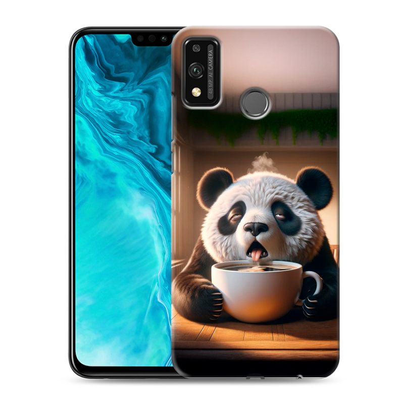 Силиконовый чехол на Huawei Honor 9X Lite с принтом смешная панда Силиконовый чехол на Huawei Honor 9X Lite с принтом смешная панда
