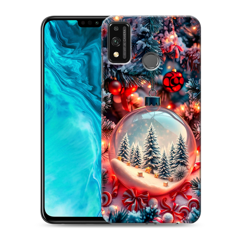 Силиконовый чехол на Huawei Honor 9X Lite с принтом Новый год Силиконовый чехол на Huawei Honor 9X Lite с принтом Новый год