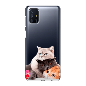 Силиконовый чехол на Samsung Galaxy M51 с принтом Кошки
