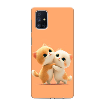 Силиконовый чехол на Samsung Galaxy M51 с принтом Милые котики