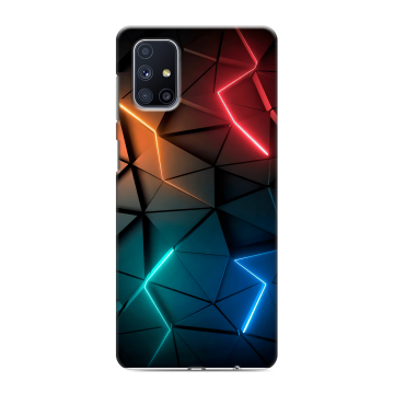 Силиконовый чехол на Samsung Galaxy M51 с принтом Абстракция неон