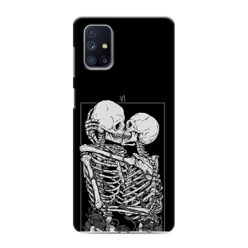 Силиконовый чехол на Samsung Galaxy M51 с принтом Поцелуй скелетов Силиконовый чехол на Samsung Galaxy M51 с принтом Поцелуй скелетов