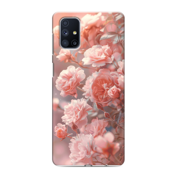 Силиконовый чехол на Samsung Galaxy M51 с принтом Розовые розы Силиконовый чехол на Samsung Galaxy M51 с принтом Розовые розы