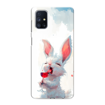Силиконовый чехол на Samsung Galaxy M51 с принтом кролик зайчик Силиконовый чехол на Samsung Galaxy M51 с принтом кролик зайчик