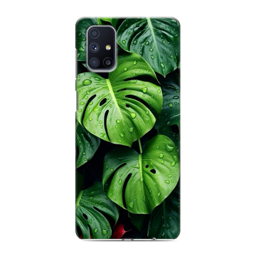 Силиконовый чехол на Samsung Galaxy M51 с принтом Листья Силиконовый чехол на Samsung Galaxy M51 с принтом Листья