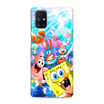 Силиконовый чехол на Samsung Galaxy M51 с принтом спанчбоб спанч боб Силиконовый чехол на Samsung Galaxy M51 с принтом спанчбоб спанч боб
