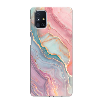 Силиконовый чехол на Samsung Galaxy M51 с принтом розовый мрамор Силиконовый чехол на Samsung Galaxy M51 с принтом розовый мрамор