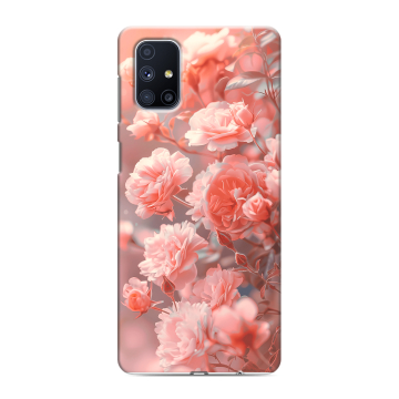 Силиконовый чехол на Samsung Galaxy M51 с принтом Розы цветы Силиконовый чехол на Samsung Galaxy M51 с принтом Розы цветы