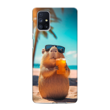 Силиконовый чехол на Samsung Galaxy M51 с принтом Капибара Силиконовый чехол на Samsung Galaxy M51 с принтом Капибара