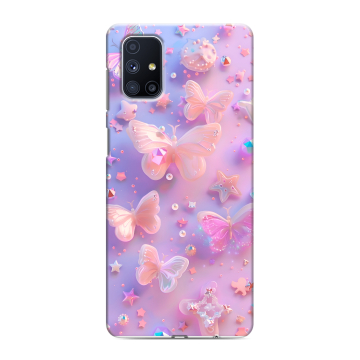 Силиконовый чехол на Samsung Galaxy M51 с принтом Бабочки Силиконовый чехол на Samsung Galaxy M51 с принтом Бабочки