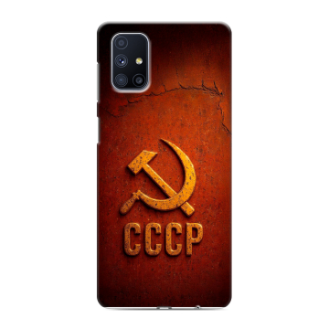Силиконовый чехол на Samsung Galaxy M51 с принтом Флаг Герб СССР Силиконовый чехол на Samsung Galaxy M51 с принтом Флаг Герб СССР