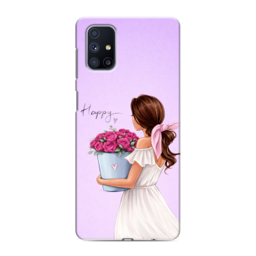 Силиконовый чехол на Samsung Galaxy M51 с принтом женский Силиконовый чехол на Samsung Galaxy M51 с принтом женский