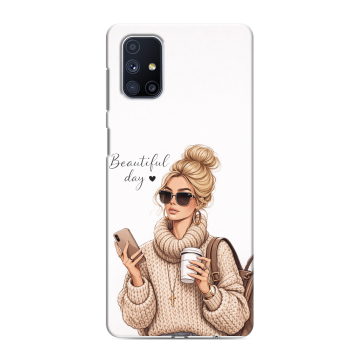 Силиконовый чехол на Samsung Galaxy M51 с принтом женский Силиконовый чехол на Samsung Galaxy M51 с принтом женский