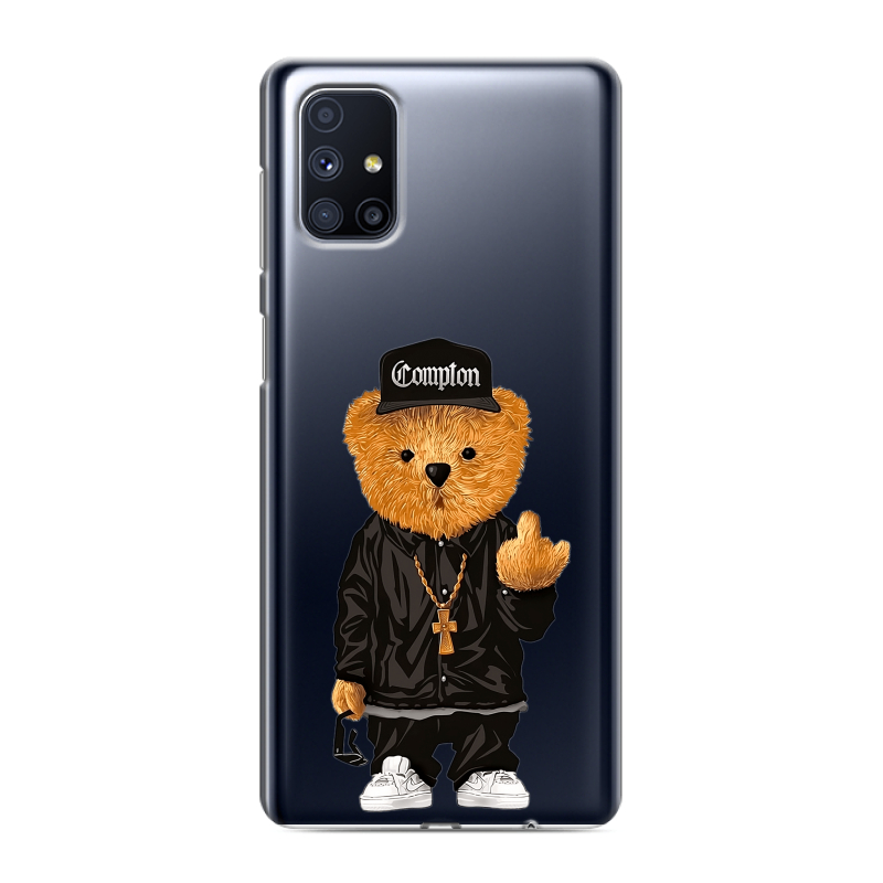 Силиконовый противоударный чехол на Samsung Galaxy M51 с принтом Мишка Силиконовый противоударный чехол на Samsung Galaxy M51 с принтом Мишка
