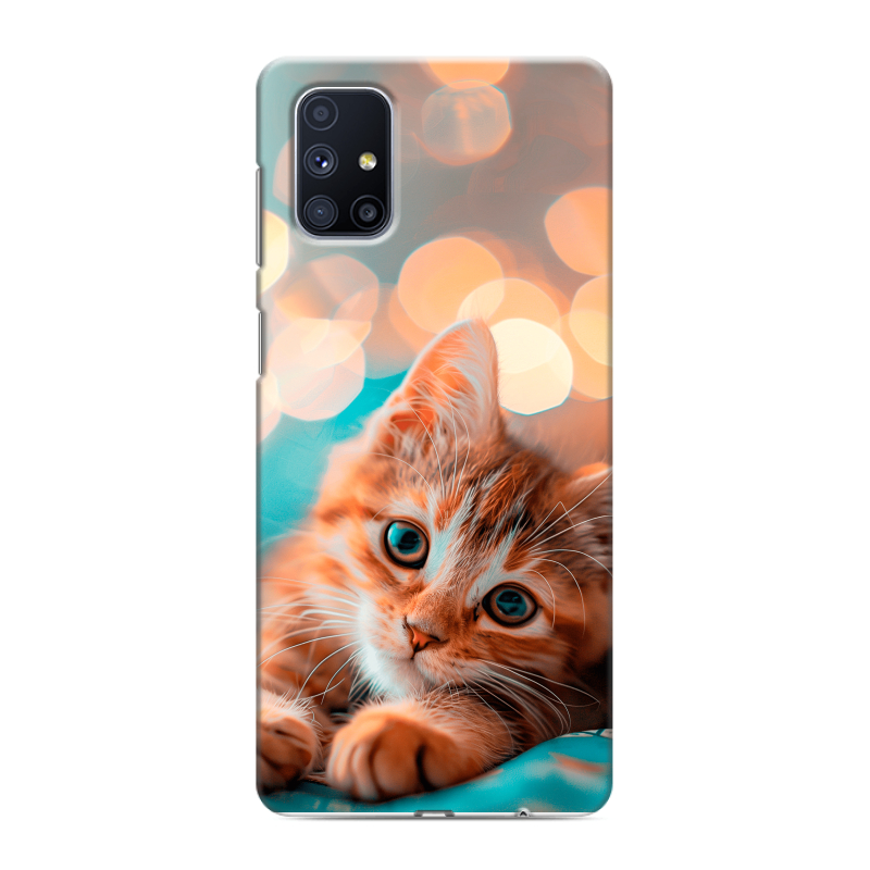 Пластиковый чехол на Samsung Galaxy M51 с принтом котик Пластиковый чехол на Samsung Galaxy M51 с принтом котик