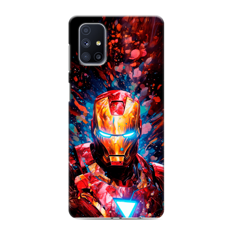 Силиконовый противоударный чехол на Samsung Galaxy M51 с принтом Железный человек Ironman Силиконовый противоударный чехол на Samsung Galaxy M51 с принтом Железный человек Ironman
