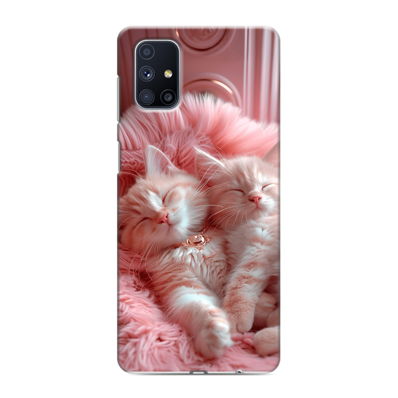 Силиконовый противоударный чехол на Samsung Galaxy M51 с принтом котята котики Силиконовый противоударный чехол на Samsung Galaxy M51 с принтом котята котики