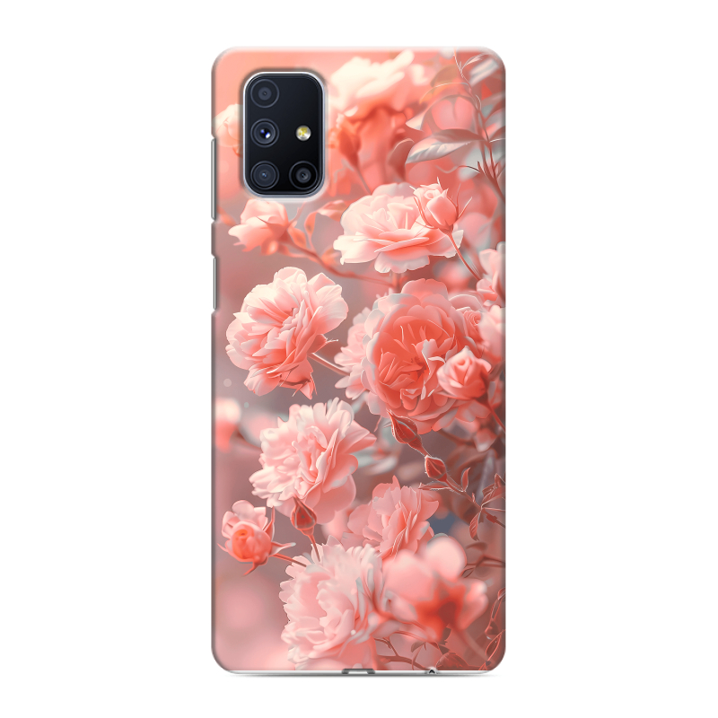 Силиконовый противоударный чехол на Samsung Galaxy M51 с принтом Розы цветы Силиконовый противоударный чехол на Samsung Galaxy M51 с принтом Розы цветы