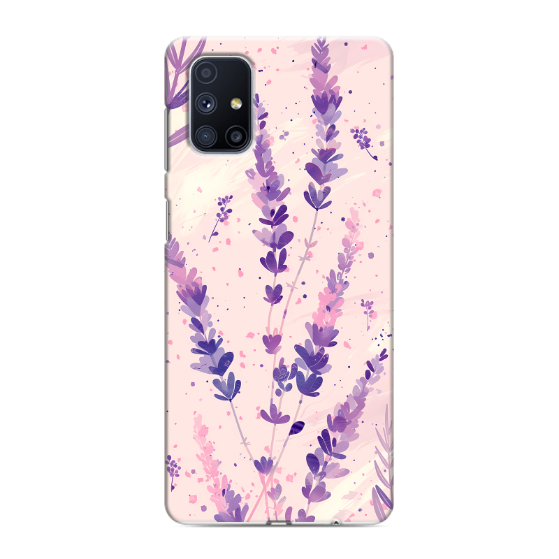 Силиконовый чехол на Samsung Galaxy M51 с принтом цветы лаванда Силиконовый чехол на Samsung Galaxy M51 с принтом цветы лаванда