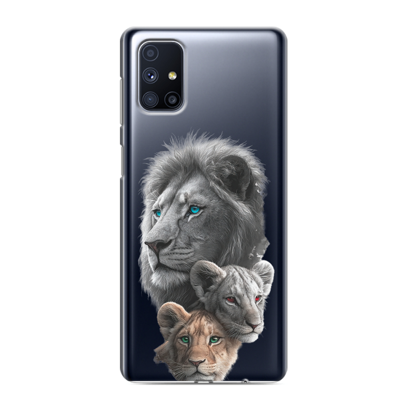 Силиконовый чехол на Samsung Galaxy M51 с принтом Львы Силиконовый чехол на Samsung Galaxy M51 с принтом Львы