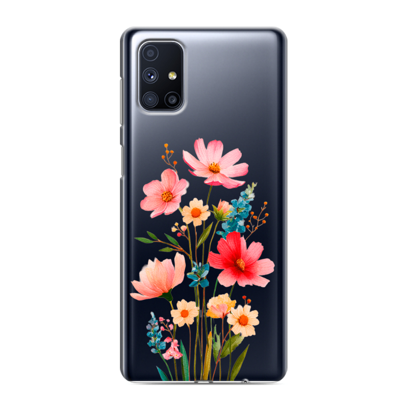 Силиконовый чехол на Samsung Galaxy M51 с принтом Цветы Силиконовый чехол на Samsung Galaxy M51 с принтом Цветы