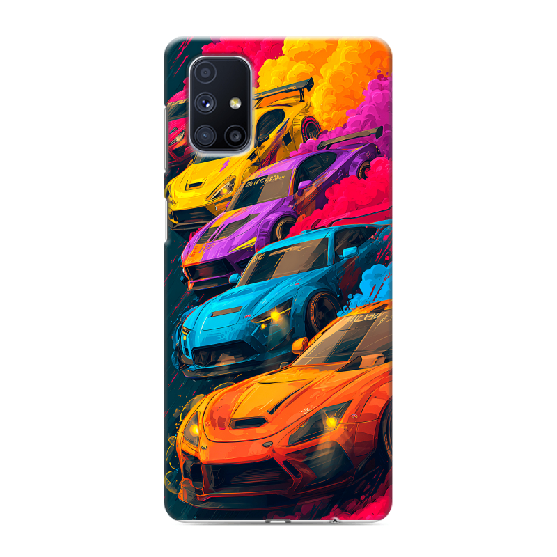 Пластиковый чехол на Samsung Galaxy M51 с принтом Тачки Пластиковый чехол на Samsung Galaxy M51 с принтом Тачки
