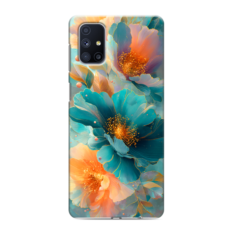 Силиконовый противоударный чехол на Samsung Galaxy M51 с принтом Цветы Силиконовый противоударный чехол на Samsung Galaxy M51 с принтом Цветы