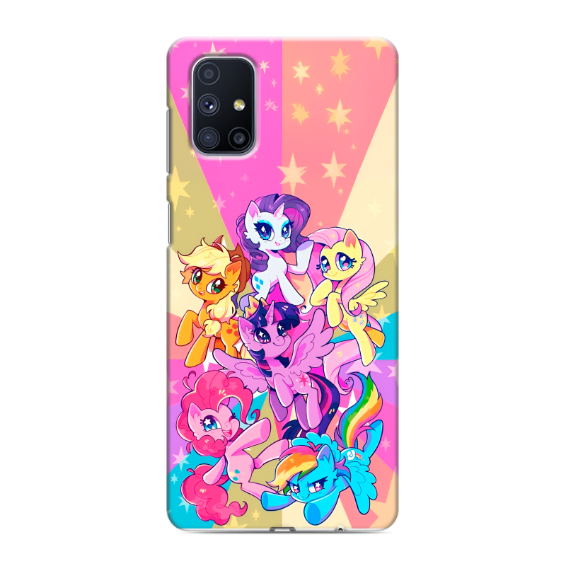 Силиконовый противоударный чехол на Samsung Galaxy M51 с принтом My little pony Дружба чудо Силиконовый противоударный чехол на Samsung Galaxy M51 с принтом My little pony Дружба чудо