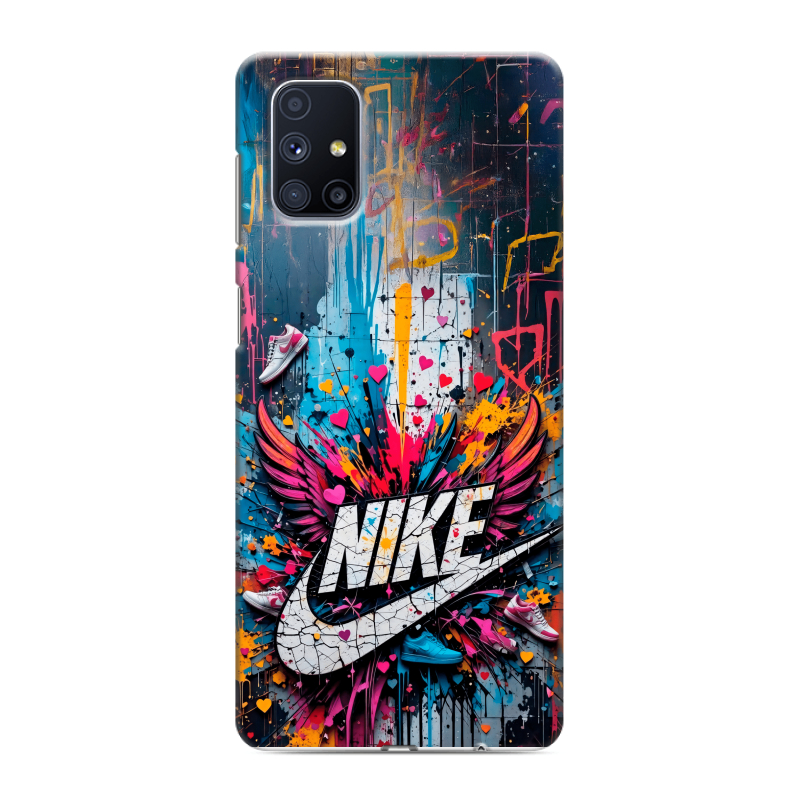 Силиконовый противоударный чехол на Samsung Galaxy M51 с принтом Nike Найк Силиконовый противоударный чехол на Samsung Galaxy M51 с принтом Nike Найк
