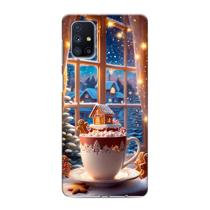 Пластиковый чехол на Samsung Galaxy M51 с принтом Новый год Пластиковый чехол на Samsung Galaxy M51 с принтом Новый год