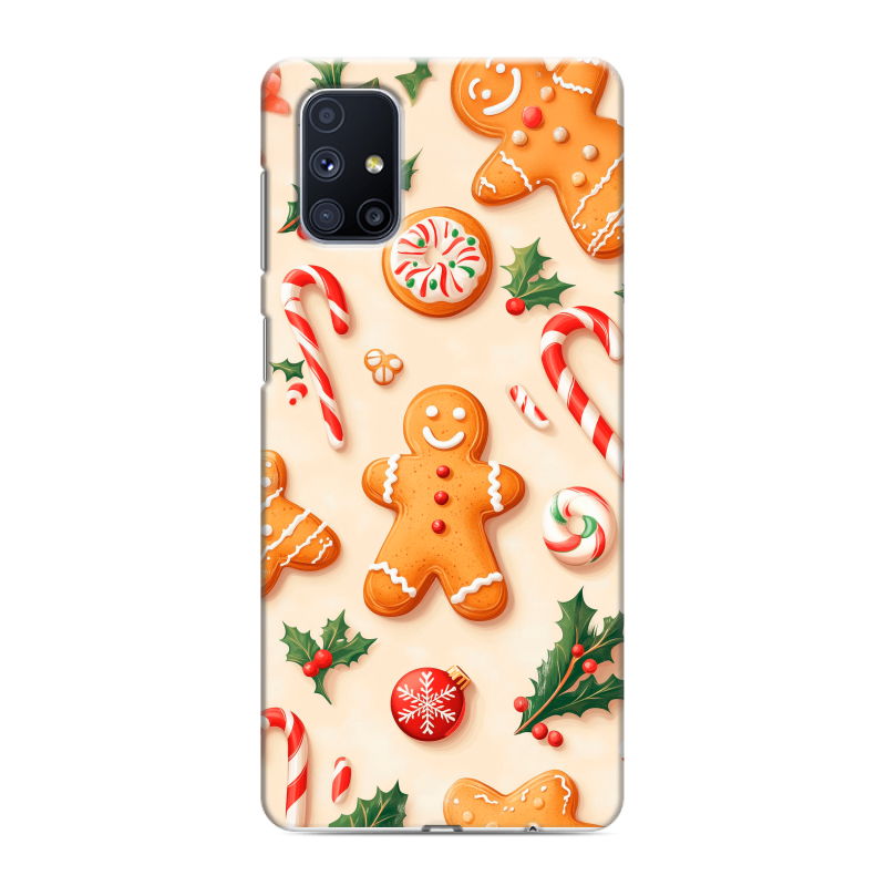 Силиконовый противоударный чехол на Samsung Galaxy M51 с принтом Новый год Силиконовый противоударный чехол на Samsung Galaxy M51 с принтом Новый год