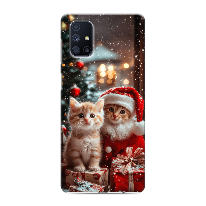 Силиконовый противоударный чехол на Samsung Galaxy M51 с принтом Новый год Силиконовый противоударный чехол на Samsung Galaxy M51 с принтом Новый год