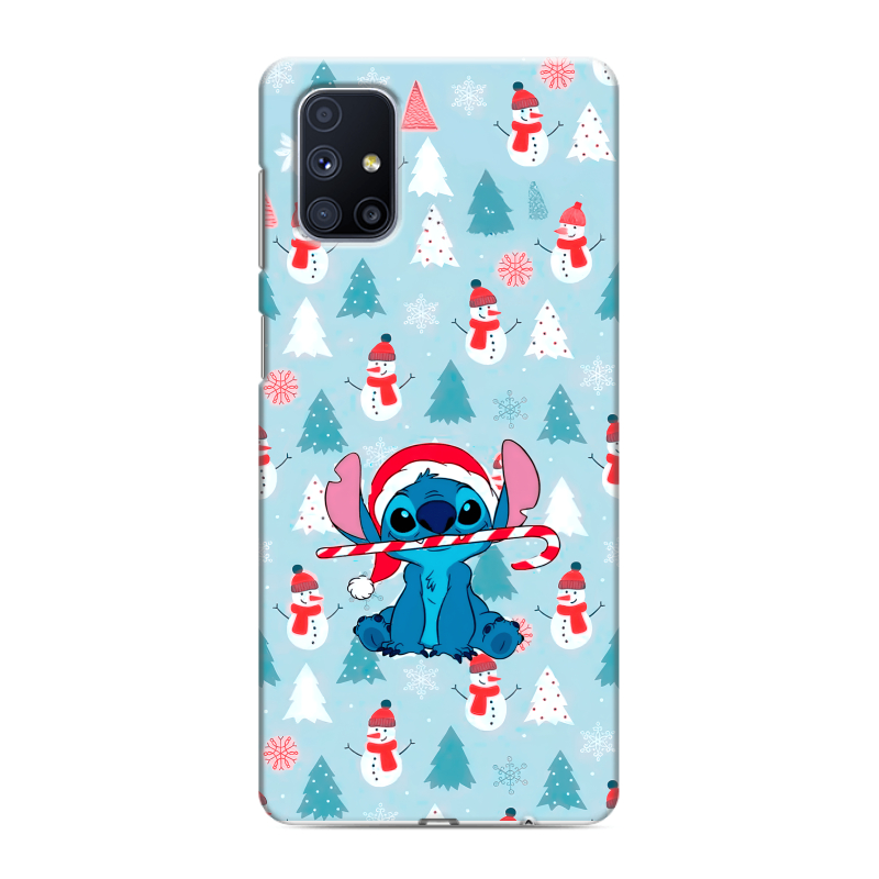 Силиконовый чехол на Samsung Galaxy M51 с принтом Стич Новый год Силиконовый чехол на Samsung Galaxy M51 с принтом Стич Новый год