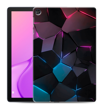 Силиконовый чехол на планшета Huawei MatePad T10 с принтом Геометрия неона