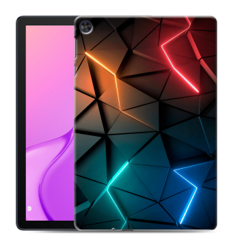 Силиконовый чехол на планшета Huawei MatePad T10 с принтом Абстракция неон